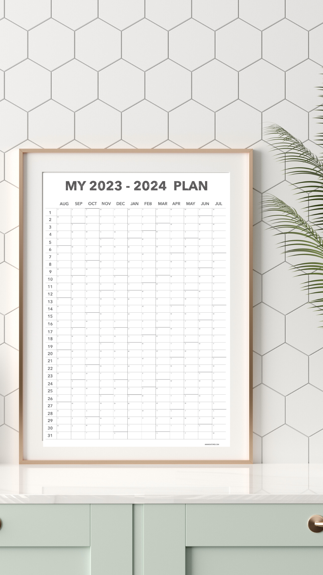 My 2023 - 2024 Plan Wall Calendar - DIGITAL COPY