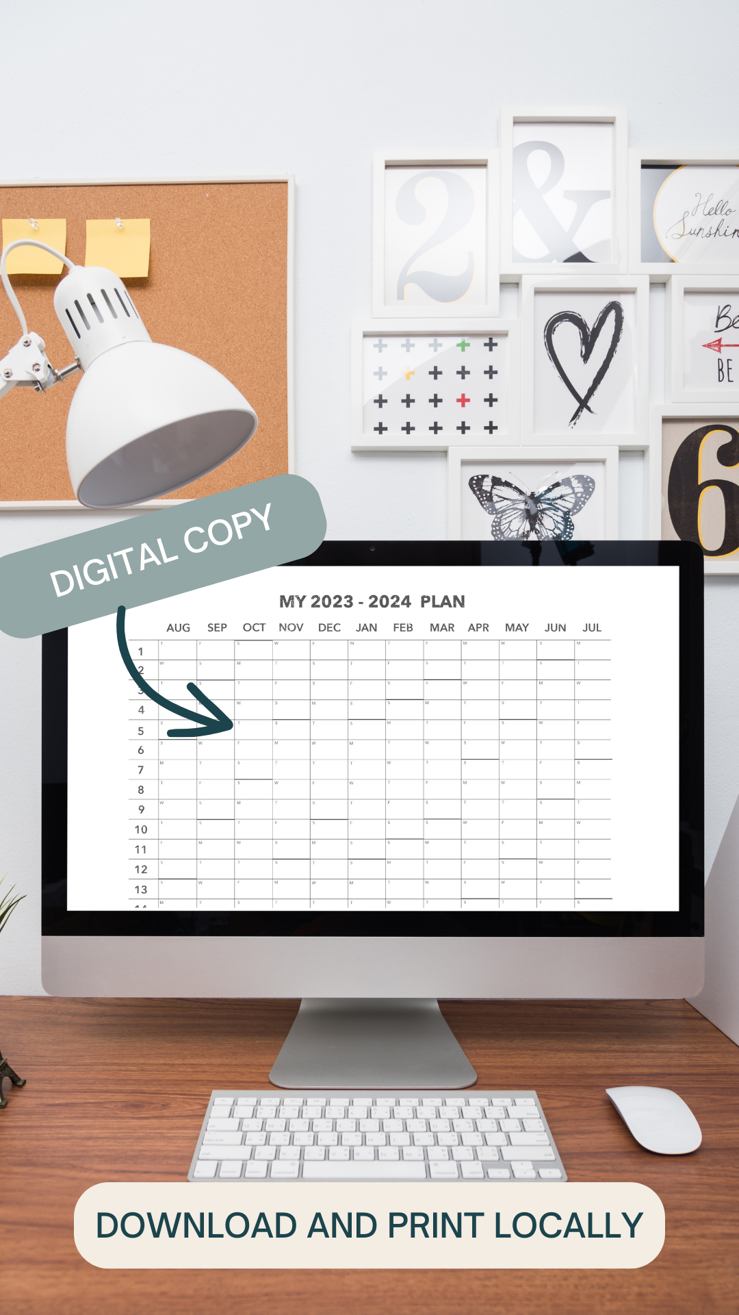 My 2023 - 2024 Plan Wall Calendar - DIGITAL COPY