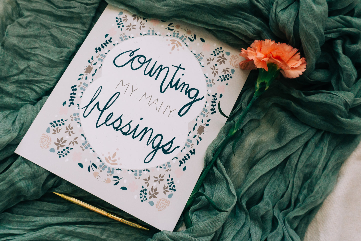 Counting my Blessings Poster - 8" x 10"