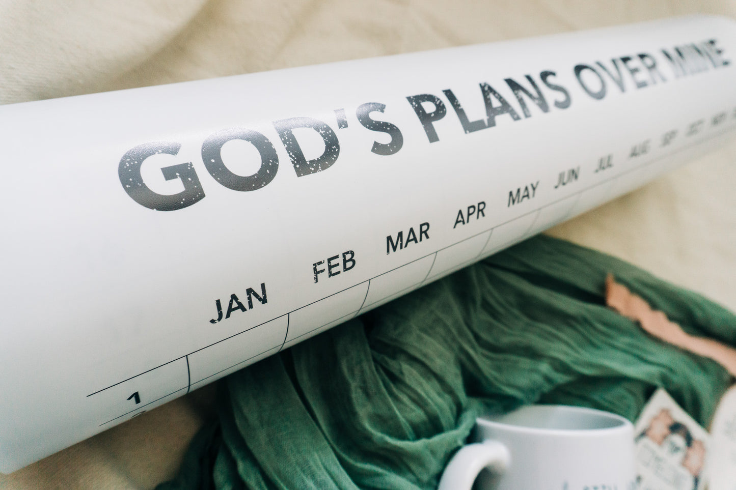 God's Plans Over Mine - Reusable Wall Calendar - 20" x 30"