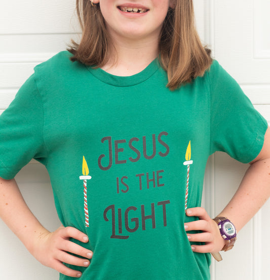 Jesus is the Light -Christmas Tee Shirt (Made by my Daughter 🩷)