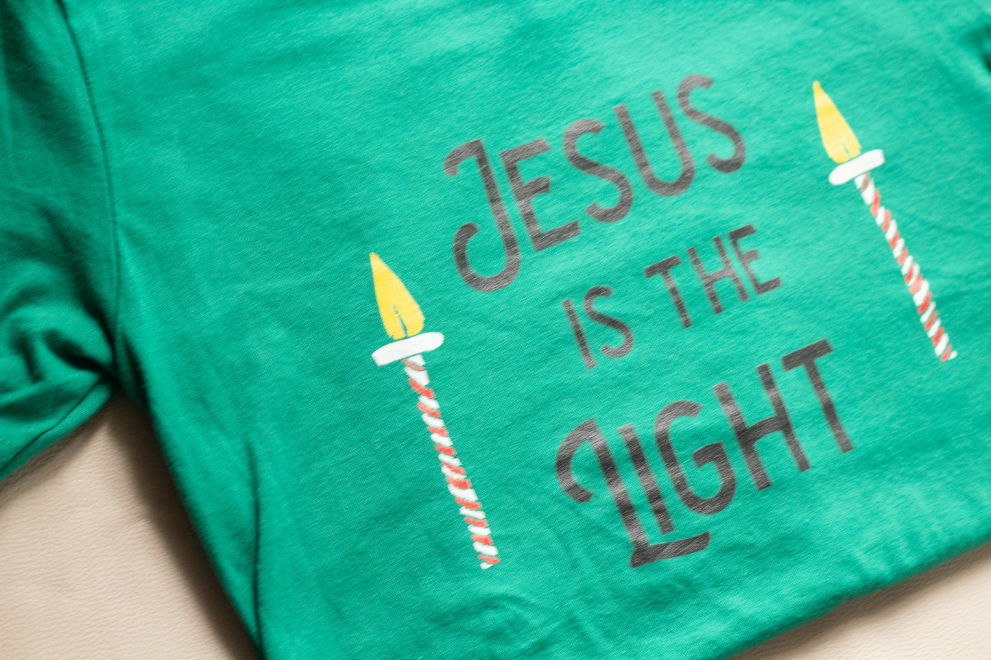 Jesus is the Light -Christmas Tee Shirt (Made by my Daughter 🩷)