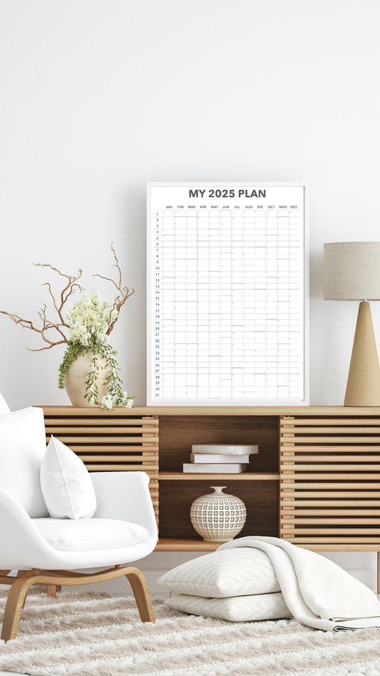 My 2025 Plan Wall Calendar - 18" x 24" - PHYSICAL COPY