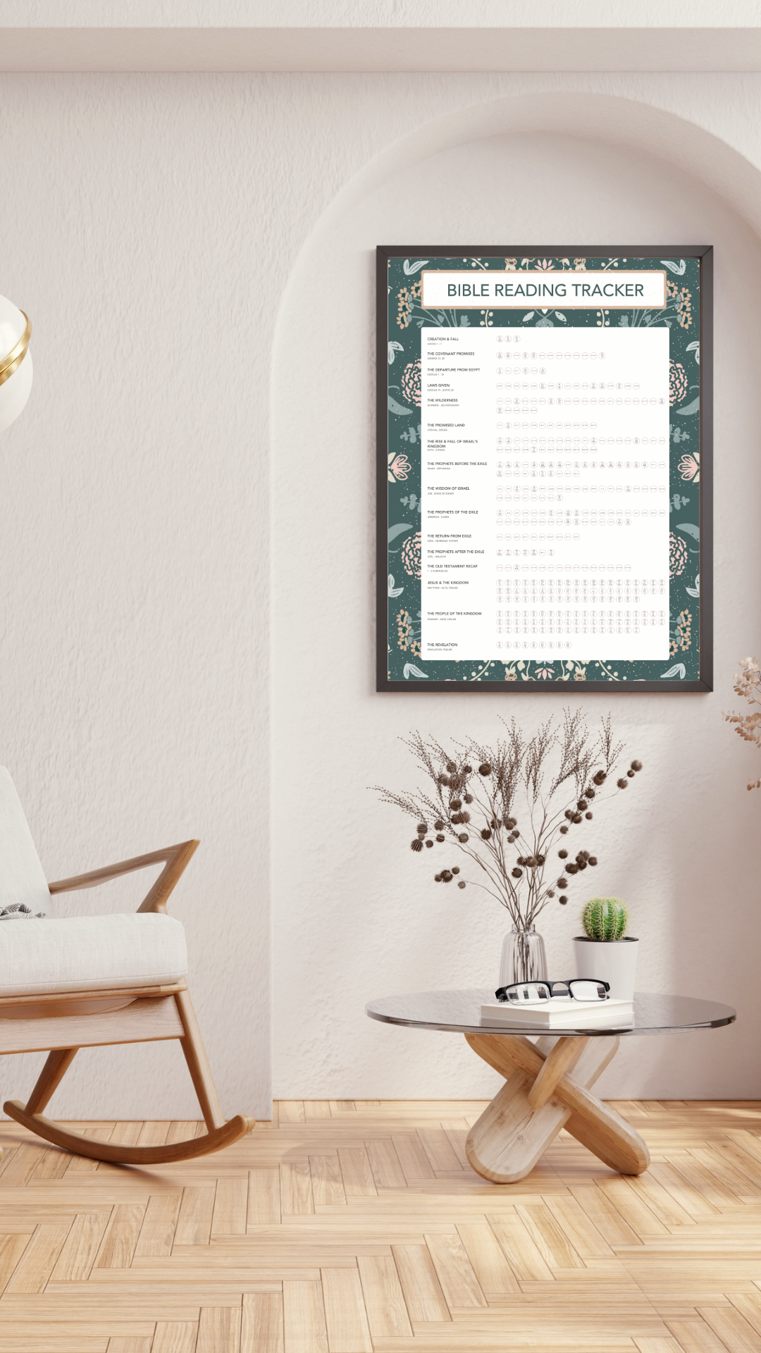 Green Bible Reading Wall Tracker - 20" x 30" - PHYSICAL PRODUCT