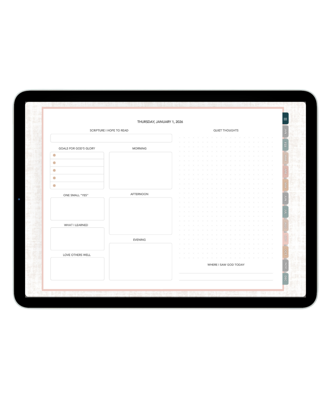 2026 Cover to Cover Companion Digital Planner - for your iPad or tablet - for Christian women - Christian Mothers