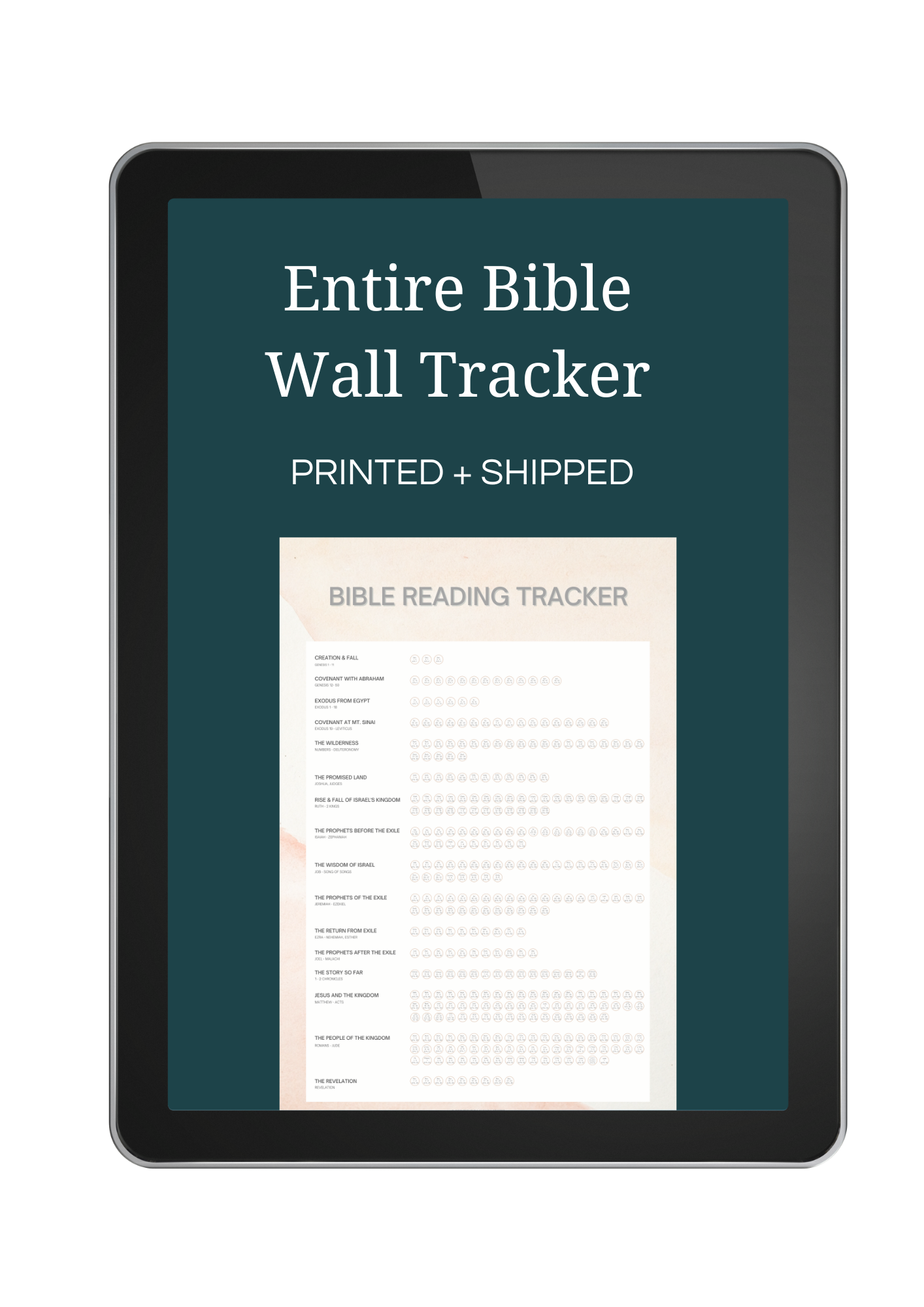 Bible Reading Wall Tracker - 18" x 24" - PHYSICAL COPY