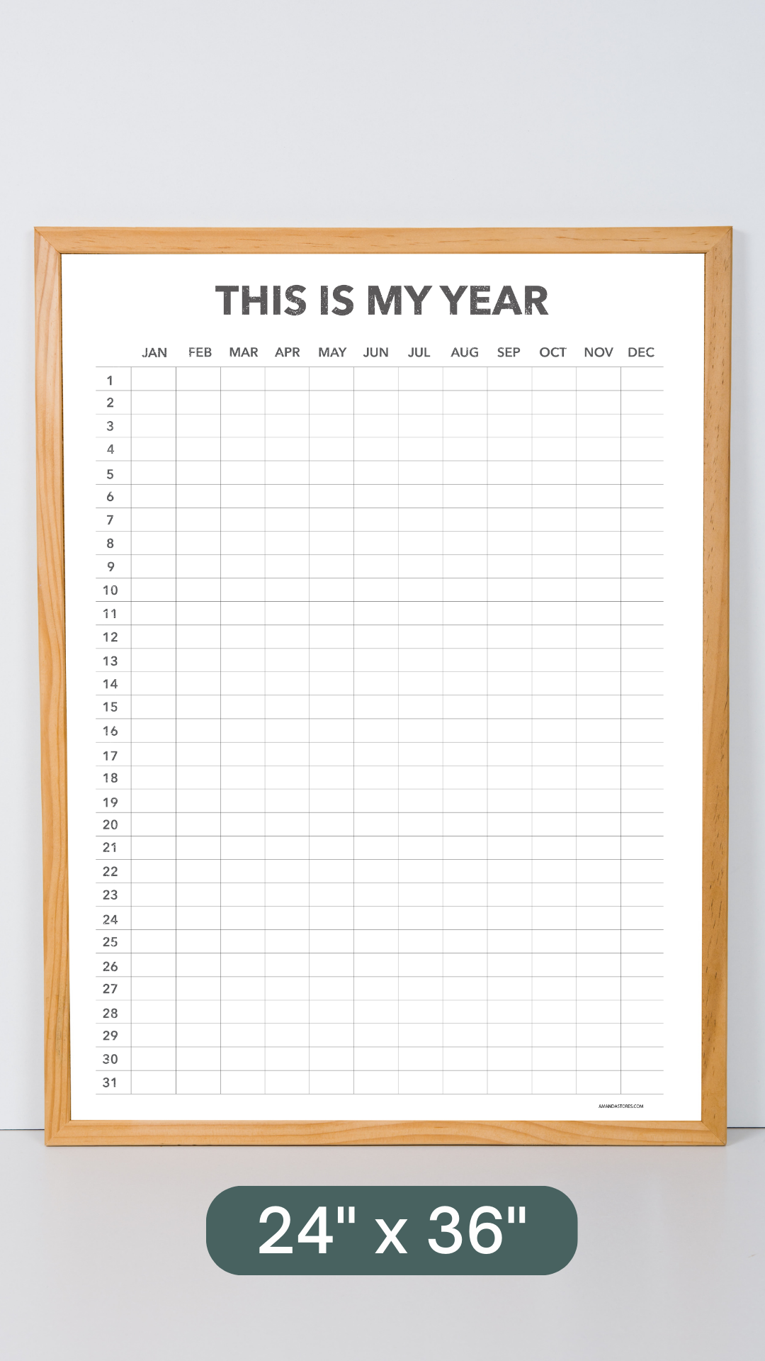 This is My Year - Reusable Wall Calendar - DIGITAL COPY