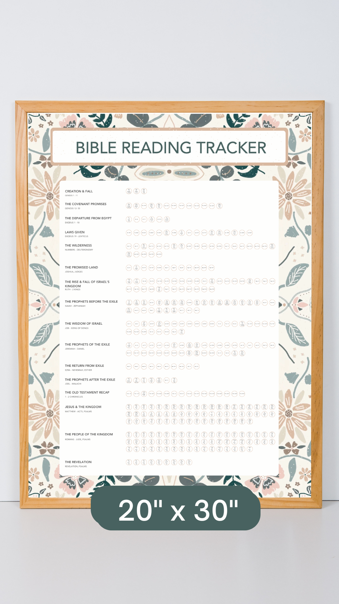 Bible Reading Tracker - 20" x 30" DIGITAL COPY