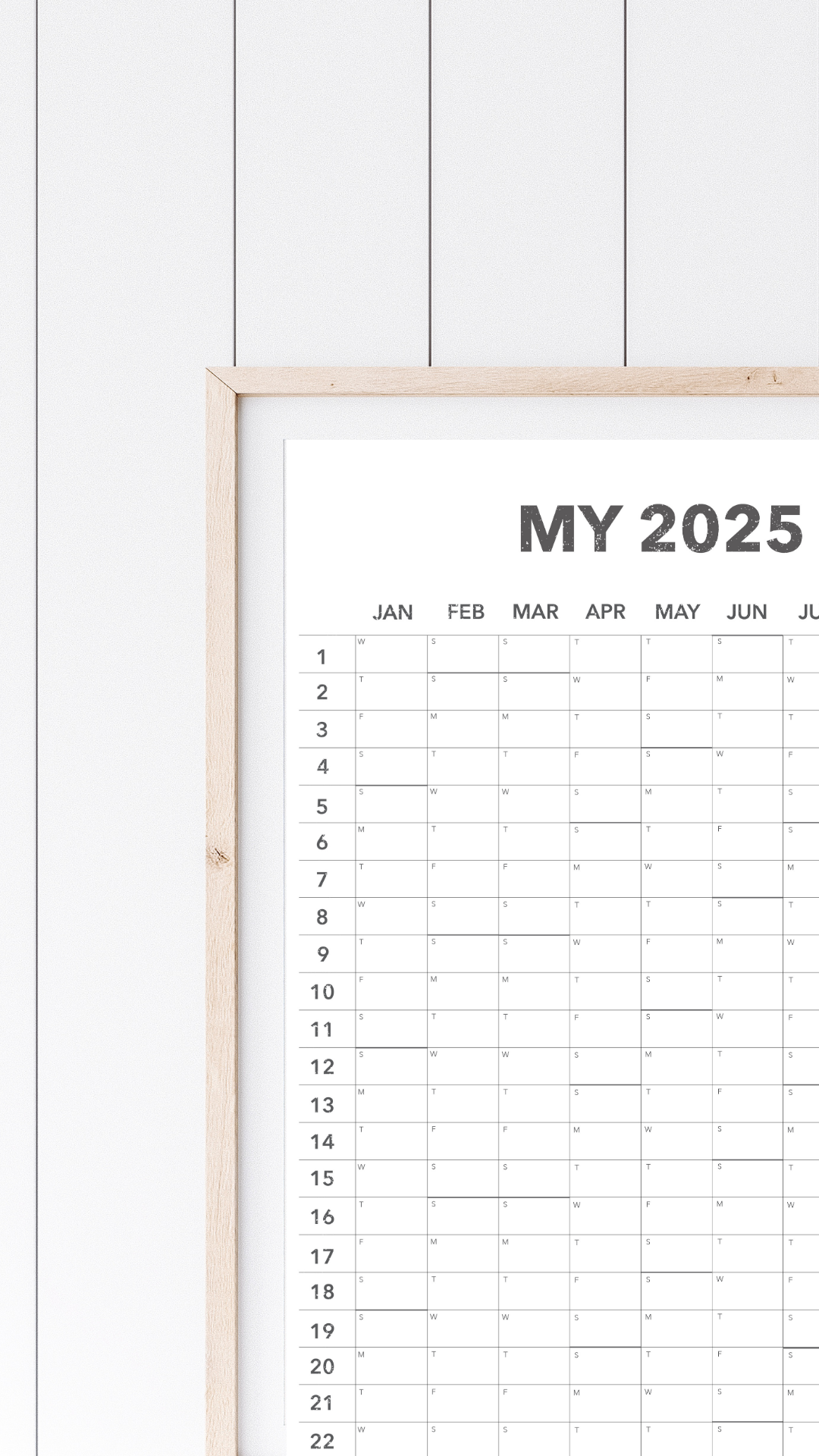 My 2025 Year Wall Calendar