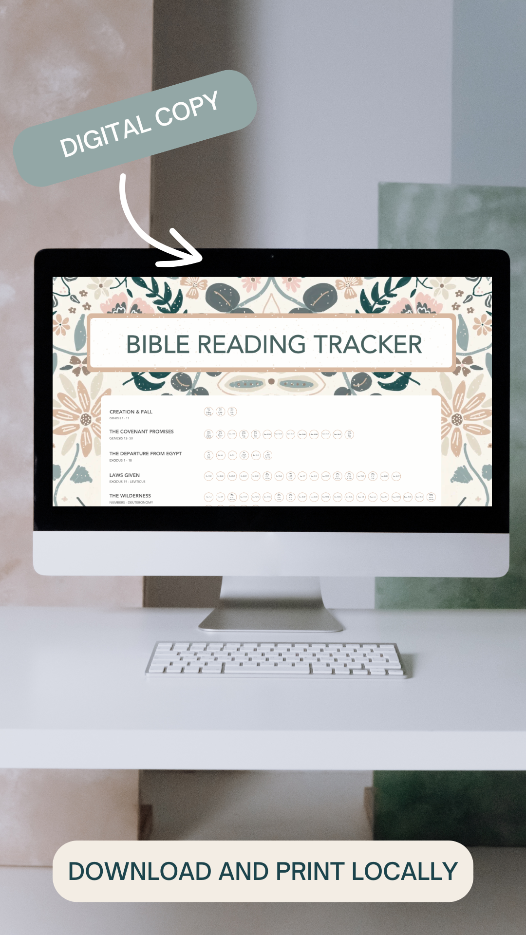 Bible Reading Tracker - 20" x 30" DIGITAL COPY