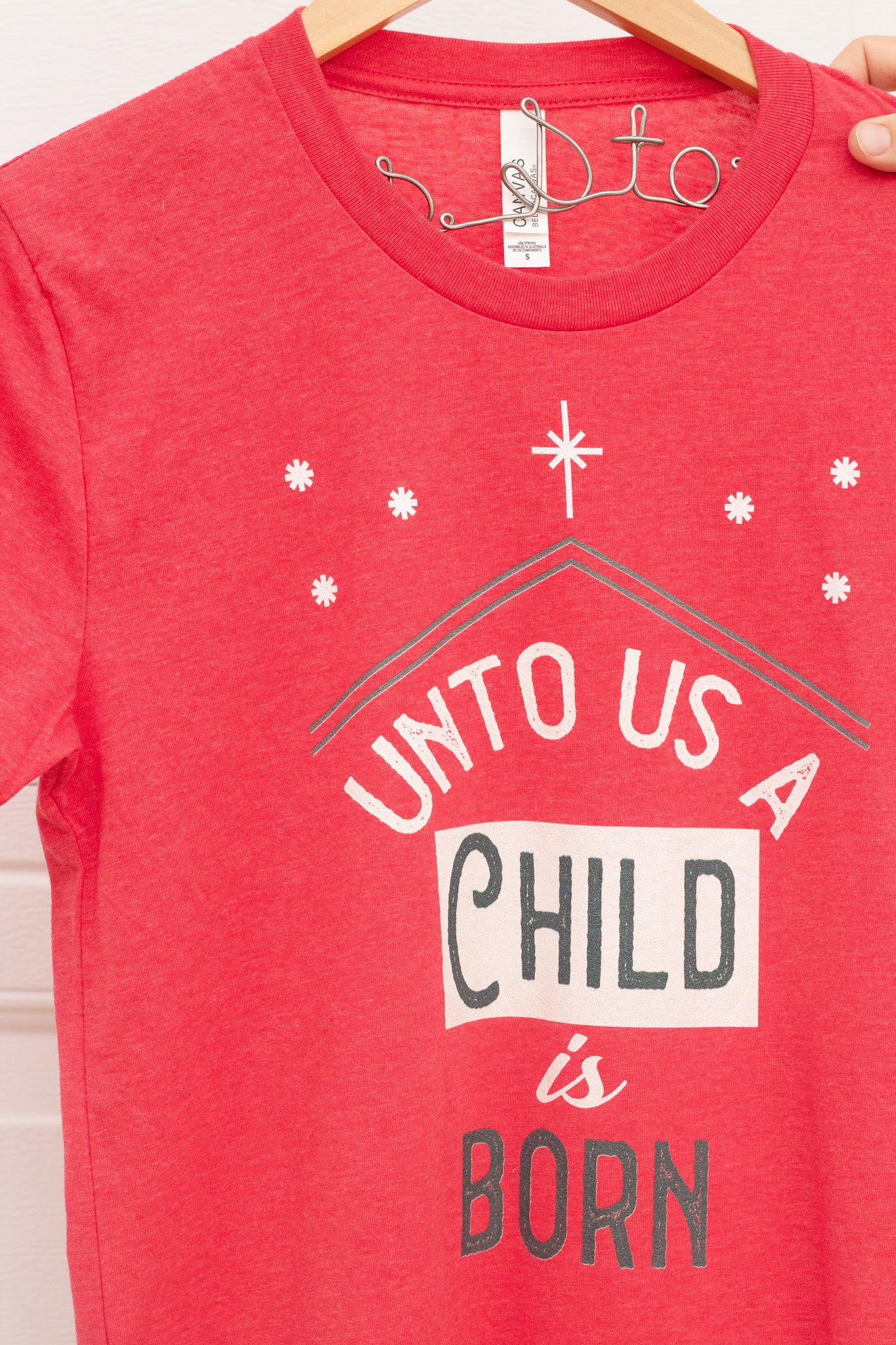Unto Us a Child is Born - Christmas Tee Shirt for Christian Women