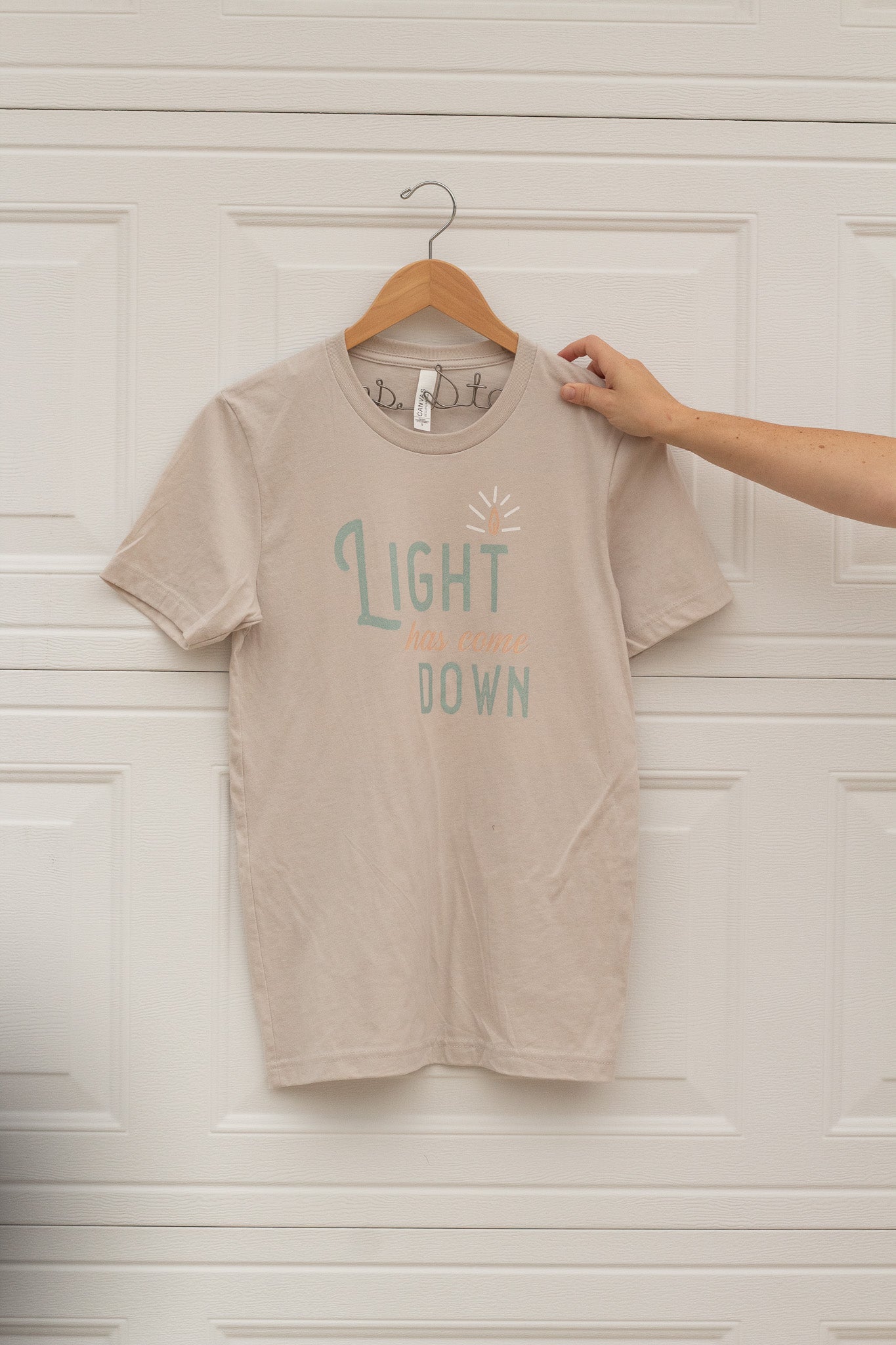 Light has Come Down - Christmas Tee Shirt for Christian Women