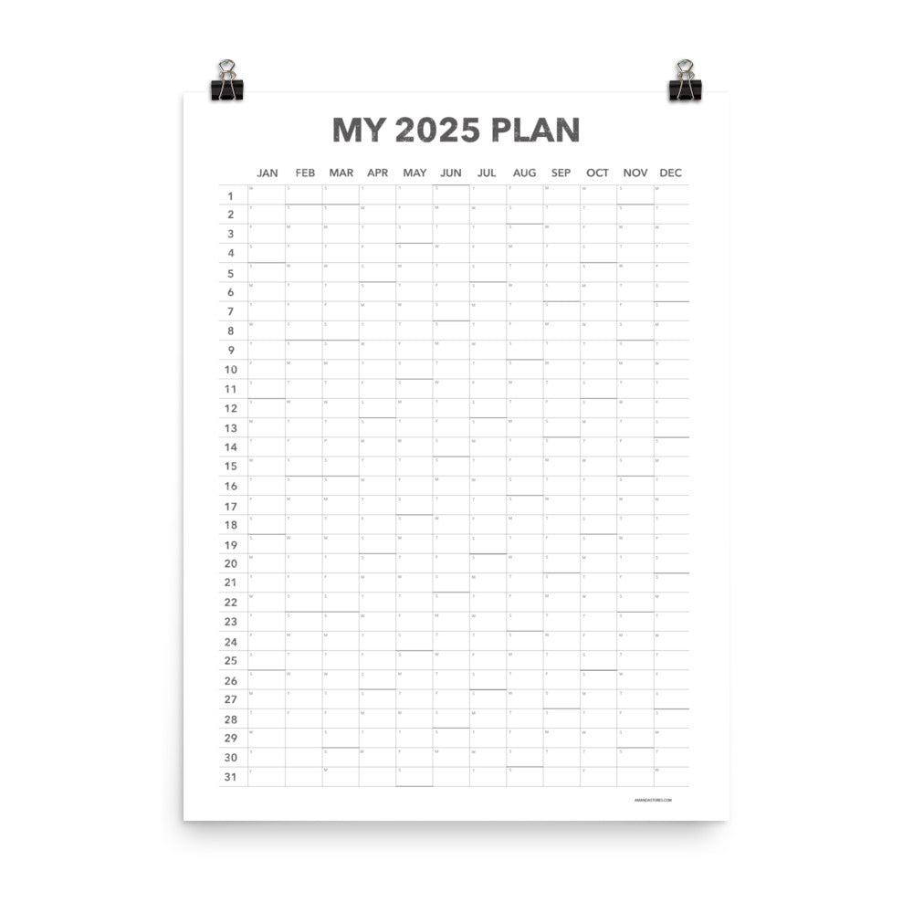 My 2025 Year Wall Calendar